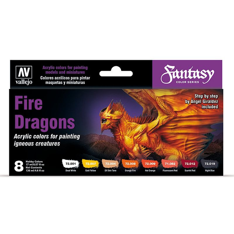 Vallejo Game Color Set Fire Dragons 72.312