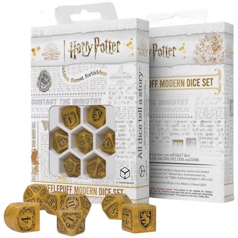 Kości RPG Q-Workshop Harry Potter: Modern Hufflepuff Żółte