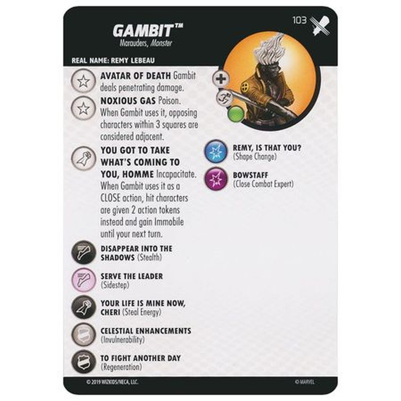 HeroClix Figurka Promo - 103 Gambit