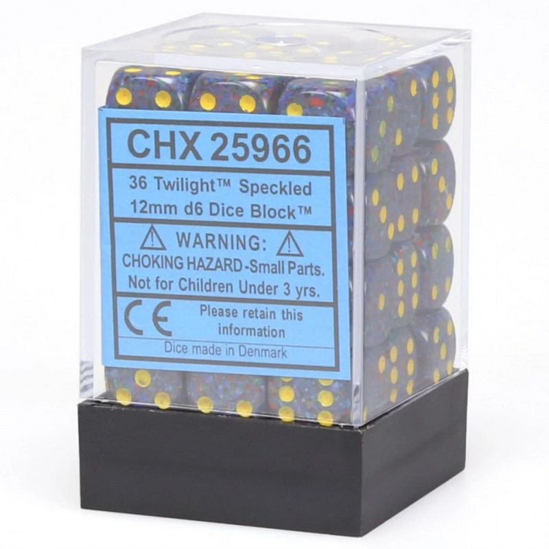 Zestaw 36 Kości K6 12mm Chessex Speckled Niebieskie Twilight