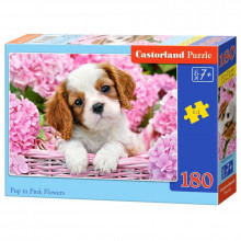 Puzzle Castorland Pup in Pink Flowers 180 elementów