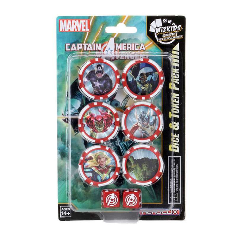 HeroClix Marvel Captain America and the Avengers Dice and Token Pack