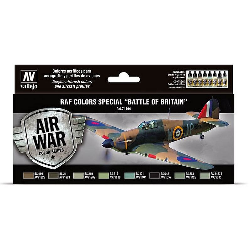 Vallejo Model Air Set RAF colors special Battle of Britain 71.144