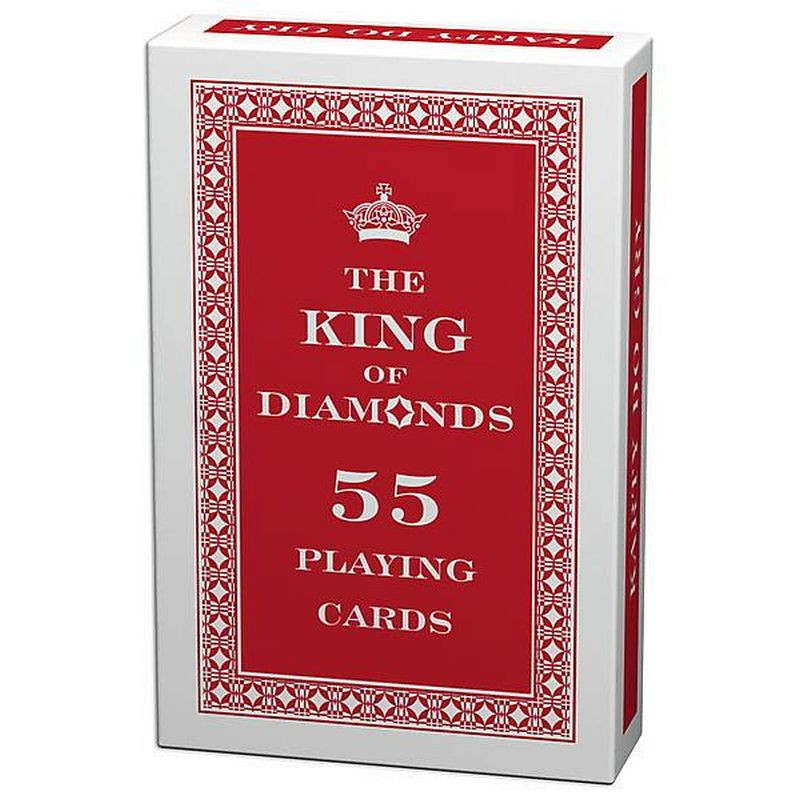 Klasyczna Talia Kart do Gry Trefl The King of Diamonds 55 Czerwona