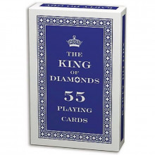 Klasyczna Talia Kart do Gry Trefl The King of Diamonds 55 Niebieska