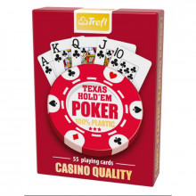 Klasyczna Talia Kart do Gry Trefl Plastic Poker Czerwona