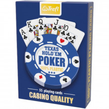 Klasyczna Talia Kart do Gry Trefl Plastic Poker Niebieska
