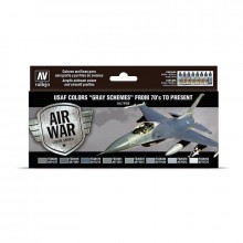 Vallejo Model Air USAF colors Grey Schemes from 70s to present 71.156