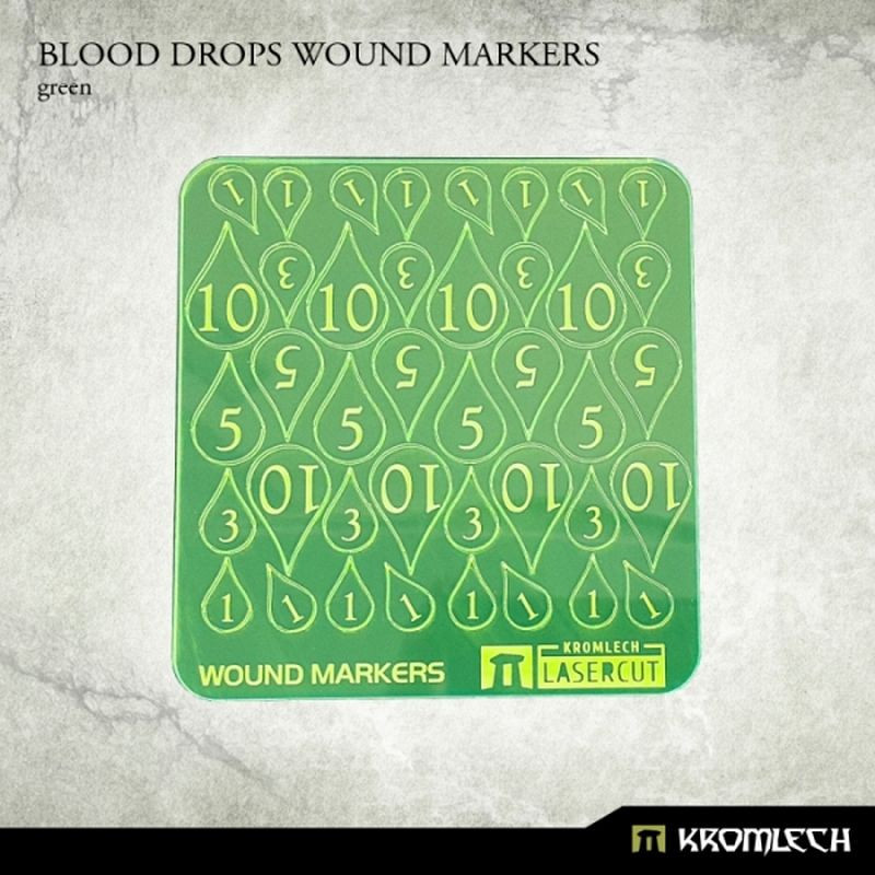 Znaczniki Kromlech Blood Drops Wound Markers [green]