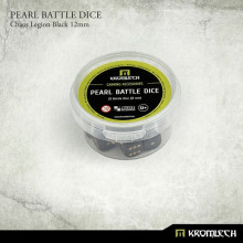 Kromlech Pearl Battle Dice 25xK6 Chaos Legion Black 12mm